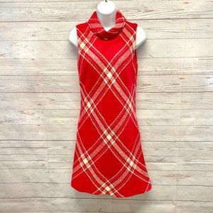 Agnes. B Wool Plaid Bias Cut Sleeveless sheath dress